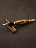Traditional Gold and Spalted Maple Rollerball